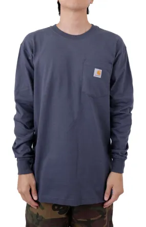 (105487) Loose Fit Heavyweight Long Sleeve Hunt Graphic Shirt - Bluestone