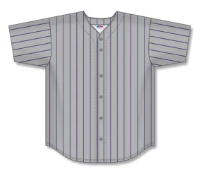 Athletic Knit (AK) Custom ZBA71-COL6022 Colorado Rockies Grey with Purple Pinstripes Sublimated Baseball Jersey