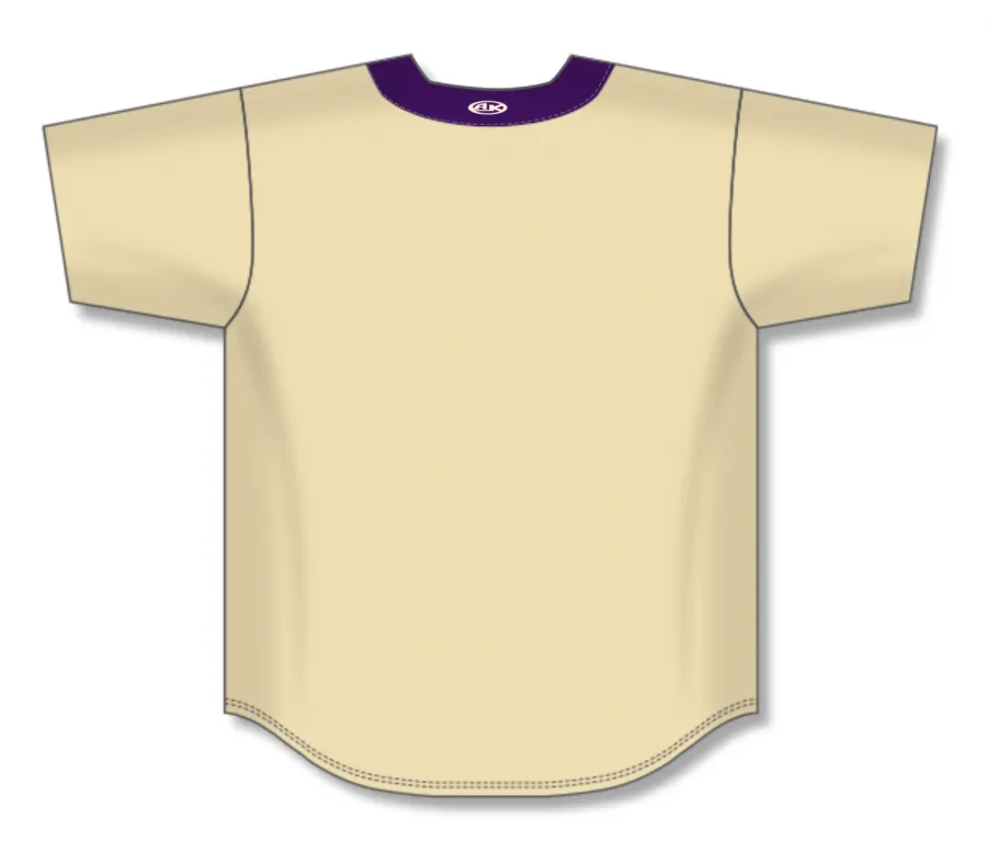 Athletic Knit (AK) Custom ZBA71-LSU6035 LSU Tigers Sand Sublimated Baseball Jersey