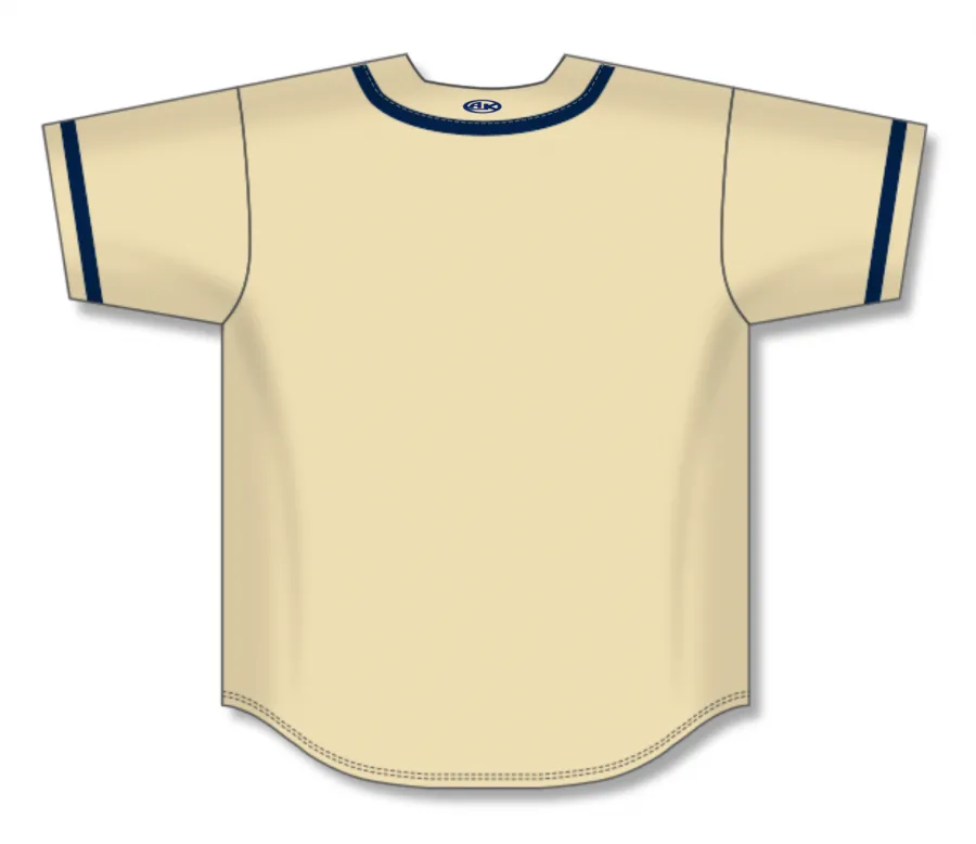 Athletic Knit (AK) Custom ZBA71-MIC6037 Michigan Wolverines Sand Sublimated Baseball Jersey