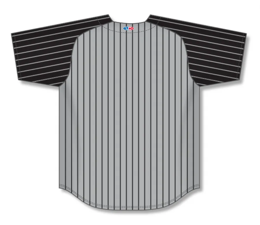 Athletic Knit (AK) Custom ZBA72-BA2405 Grey Pinstripe Baseball Jersey