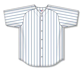 Athletic Knit (AK) Custom ZBA72-MIL6040 Milwaukee Brewers White Pinstripe Baseball Jersey