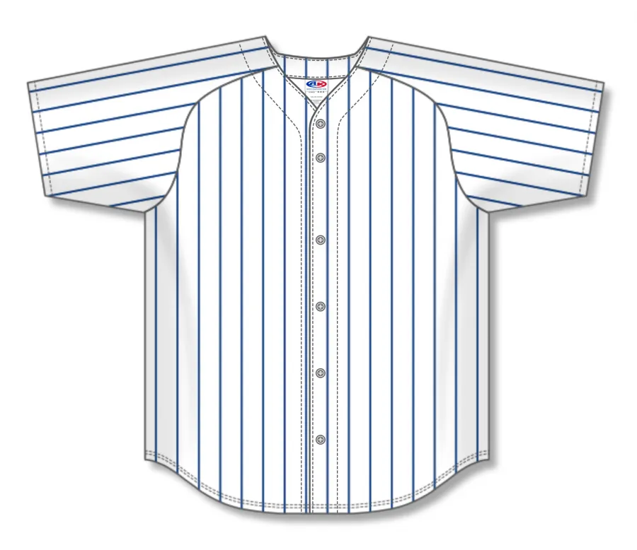 Athletic Knit (AK) Custom ZBA72-MIL6040 Milwaukee Brewers White Pinstripe Baseball Jersey
