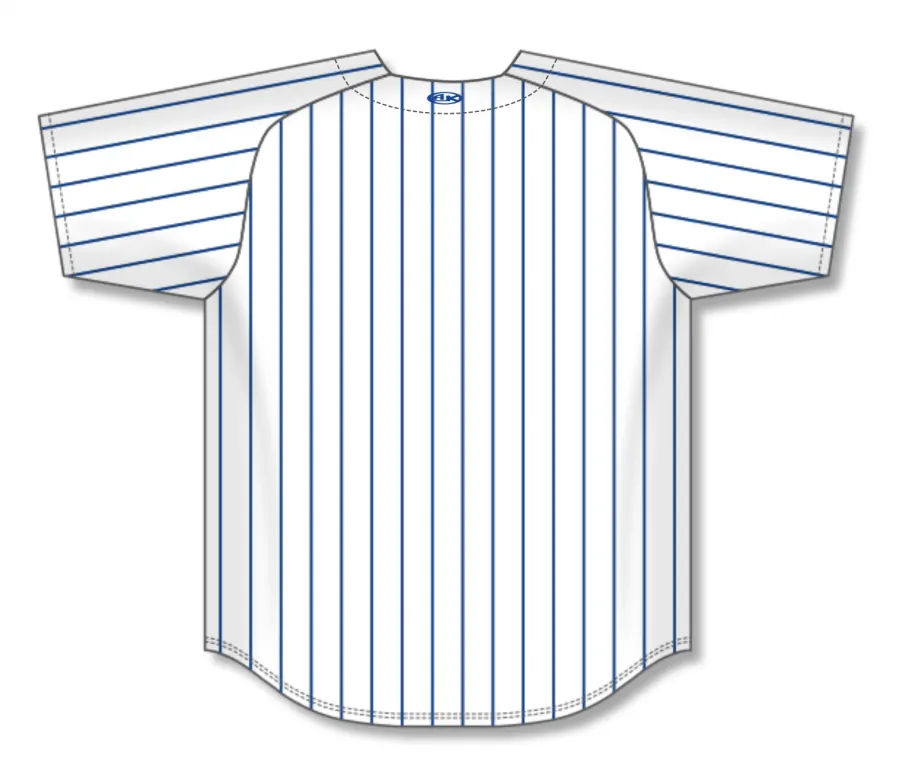 Athletic Knit (AK) Custom ZBA72-MIL6040 Milwaukee Brewers White Pinstripe Baseball Jersey