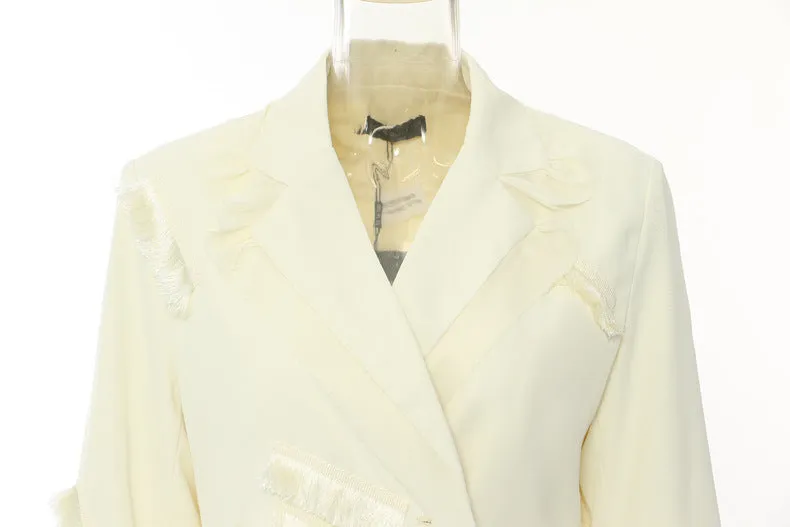 Autumn Fringe Tassel Piece Decoration Blazer