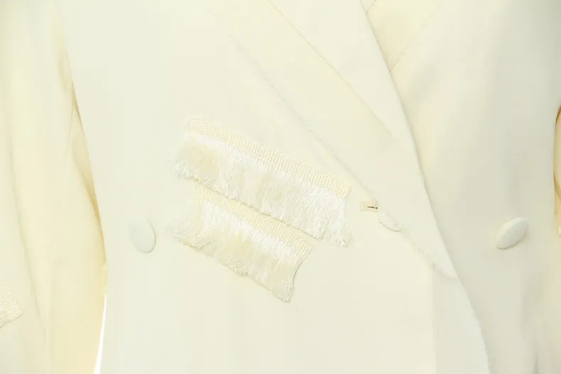 Autumn Fringe Tassel Piece Decoration Blazer
