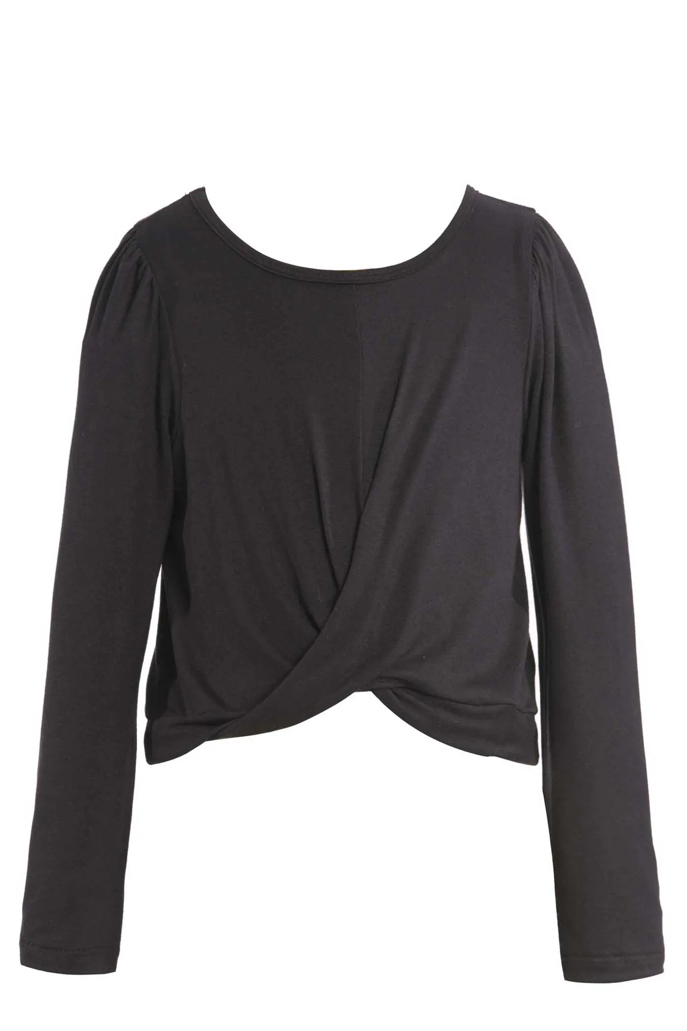 Big Girls Twisted Front Long Sleeve Top