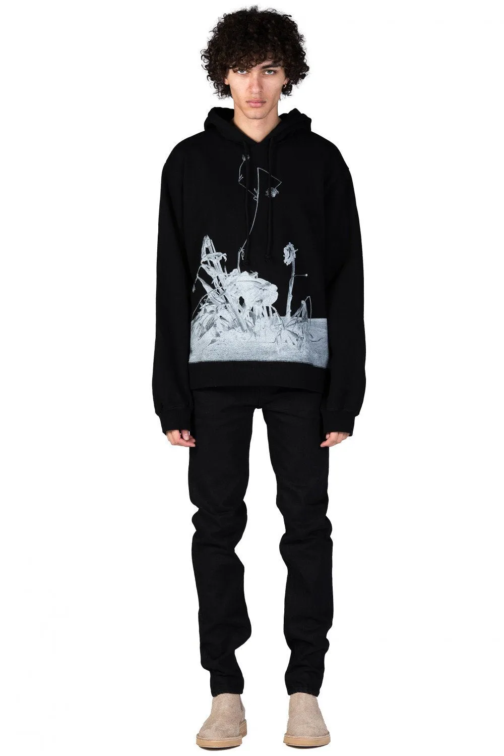 Black Akari Print Hoodie