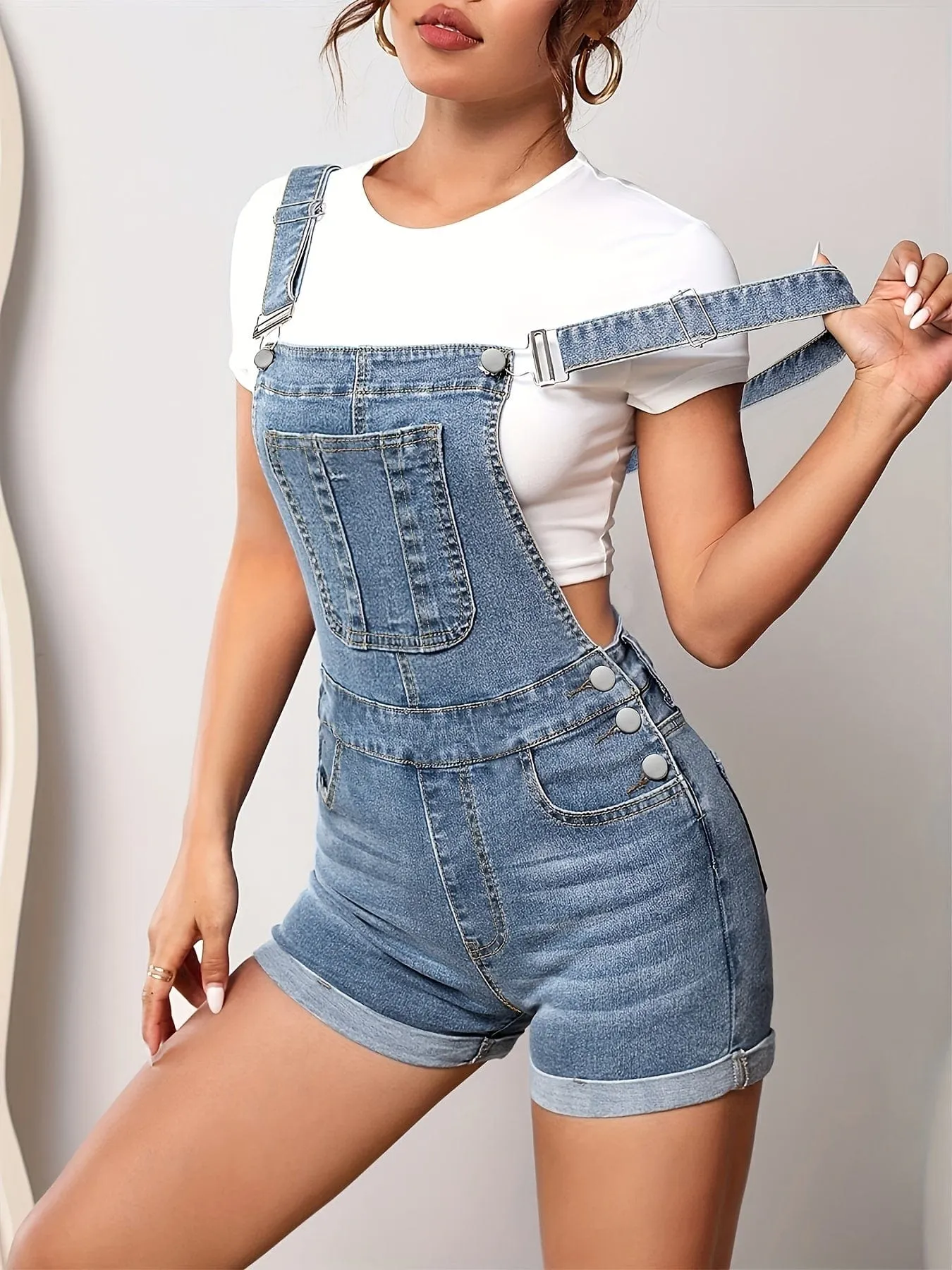 Black Denim Jumpsuit