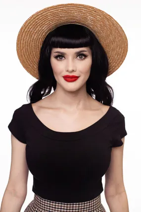 Black Knit Top by Retrolicious