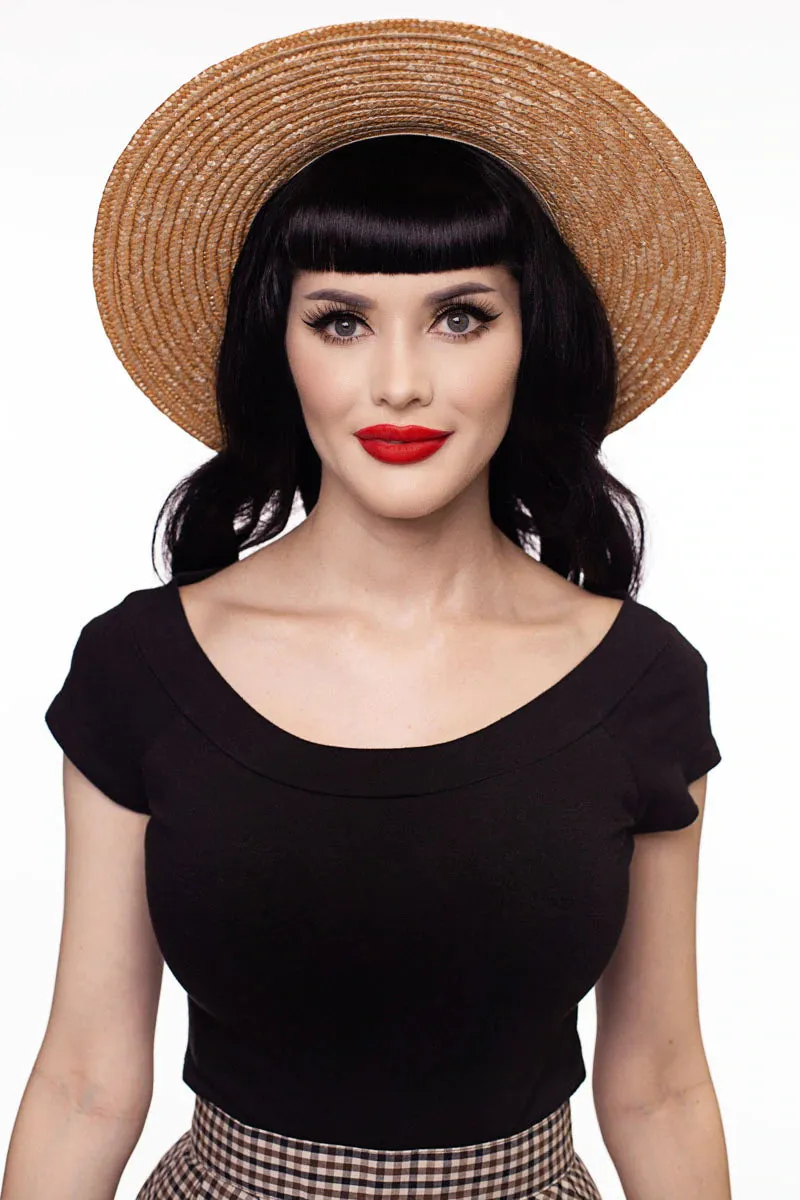Black Knit Top by Retrolicious