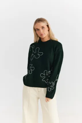Bloom Knit in Forest DS24113-1 by Daisy Says