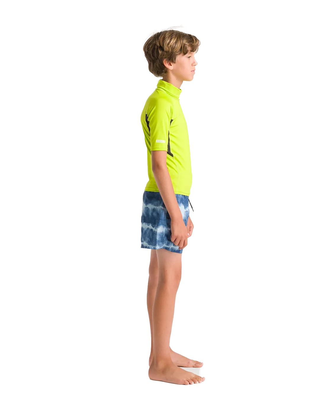 Boys Nuwave Rash Vest in Lime, Anthracite & Multi