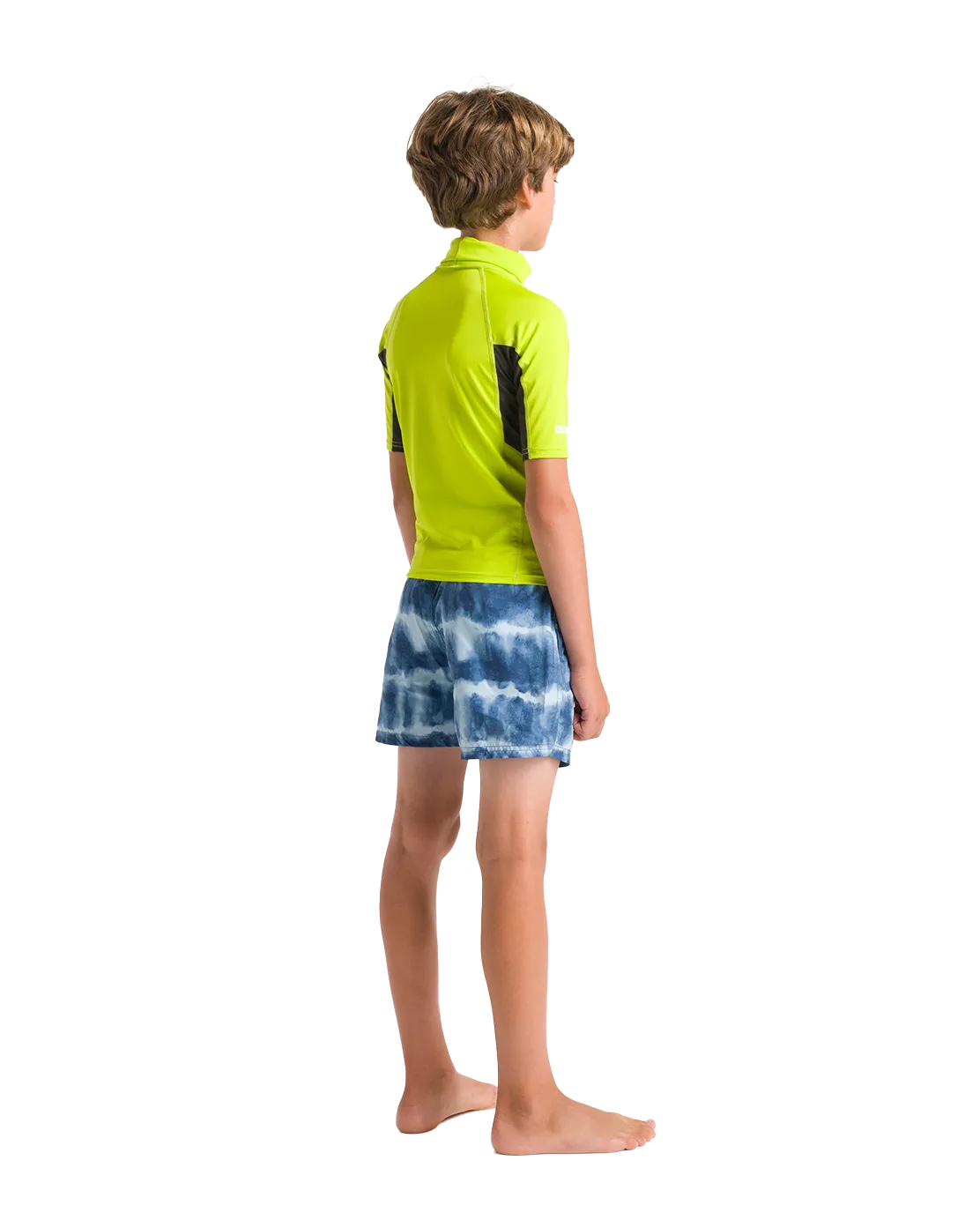 Boys Nuwave Rash Vest in Lime, Anthracite & Multi