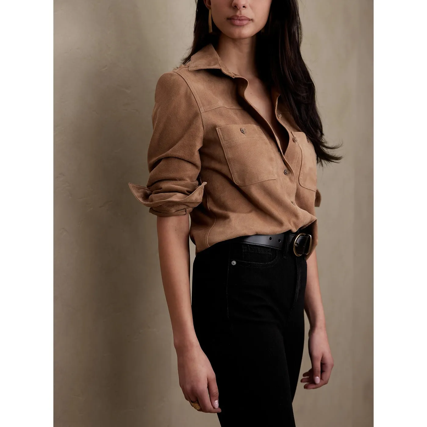 BR High-Waisted Power Slim Black Jeans