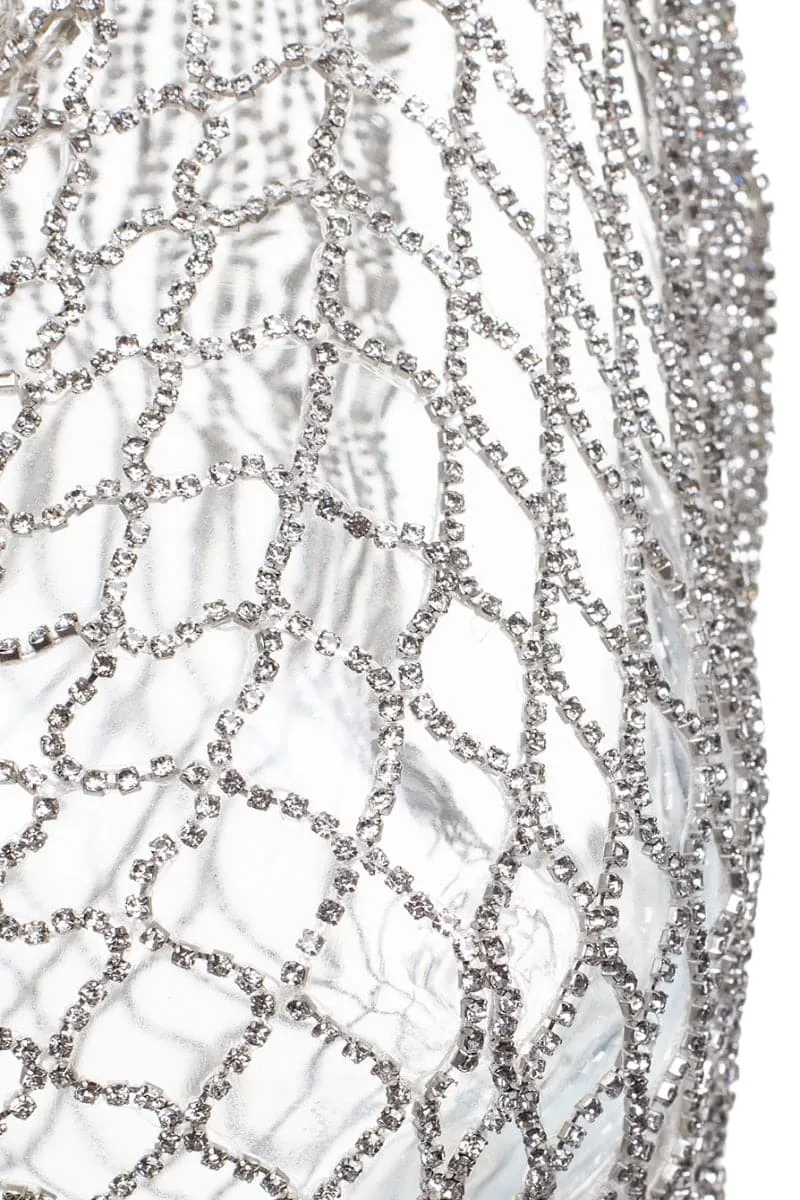 CASSANDRA CRYSTAL DRAPED TOP