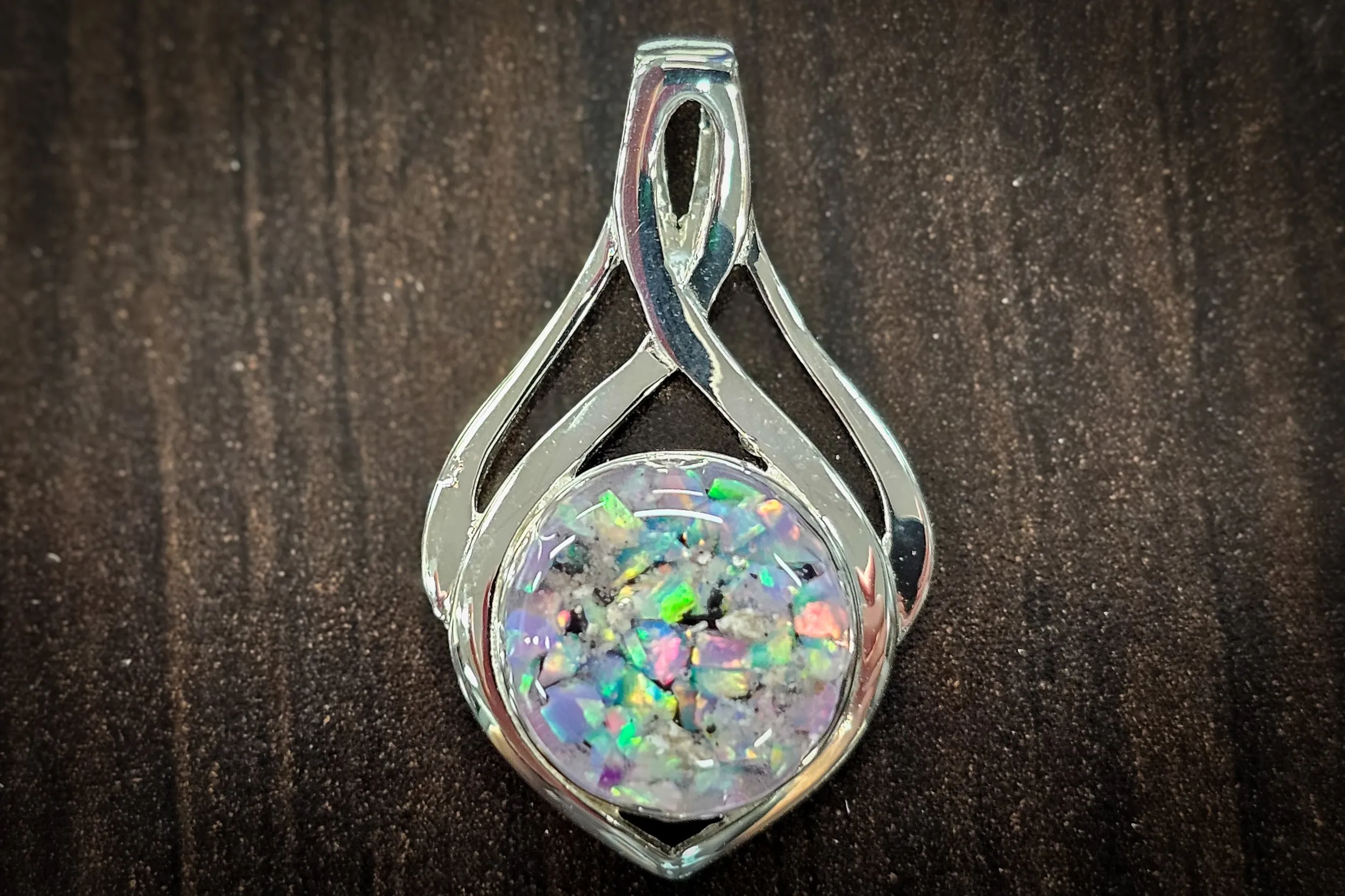 Celtic Drop Pendant with Cremation Ashes