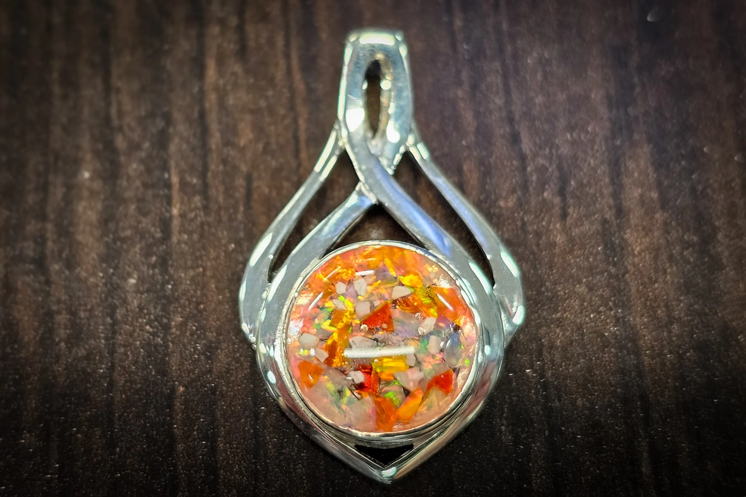 Celtic Drop Pendant with Cremation Ashes