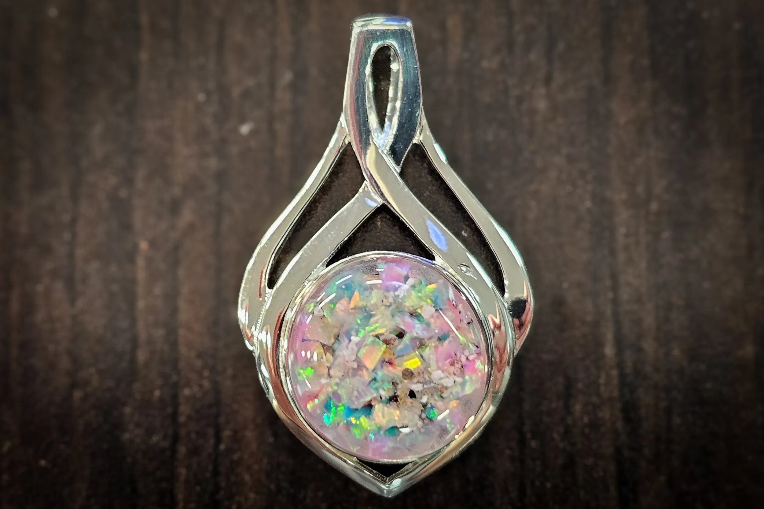 Celtic Drop Pendant with Cremation Ashes