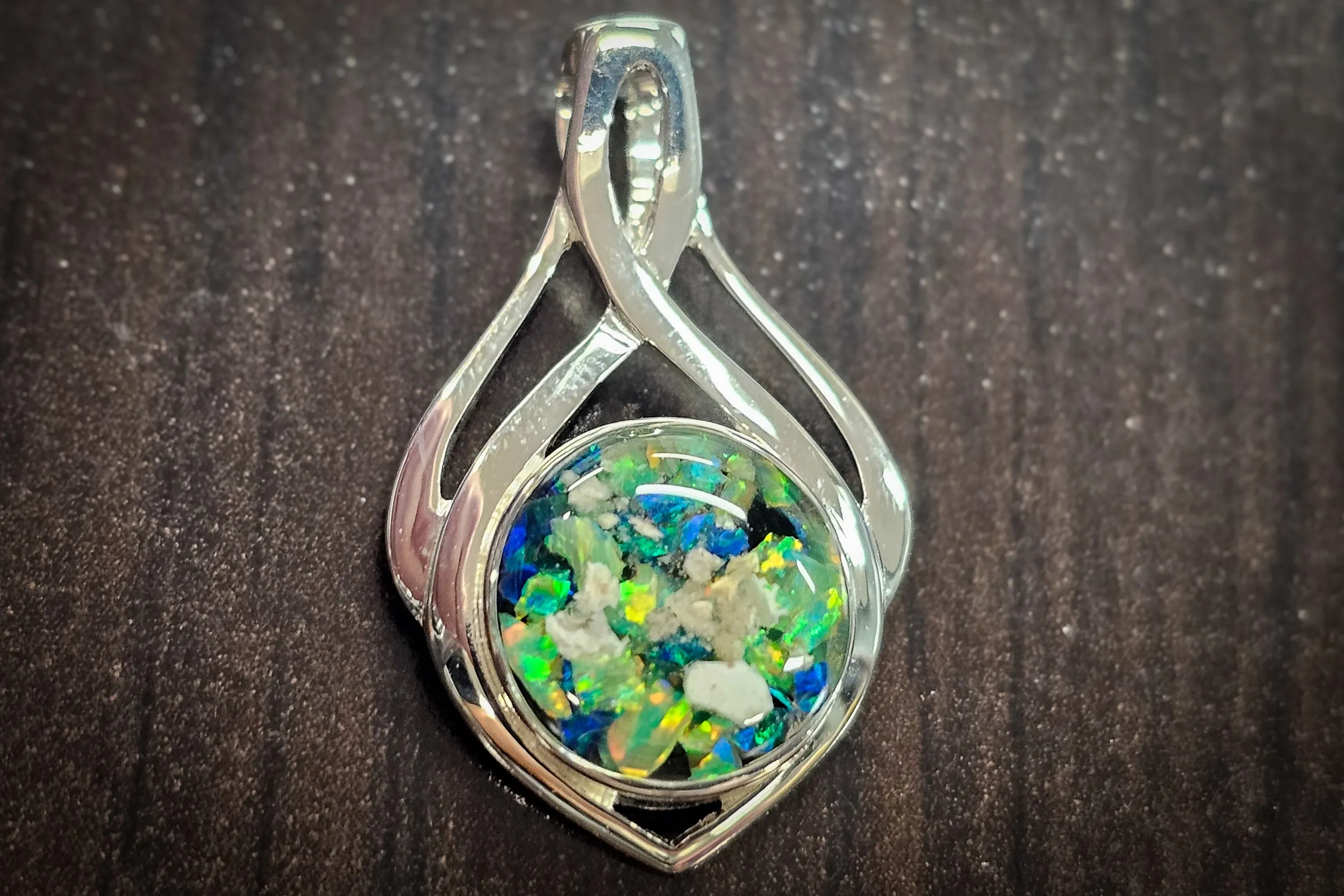 Celtic Drop Pendant with Cremation Ashes