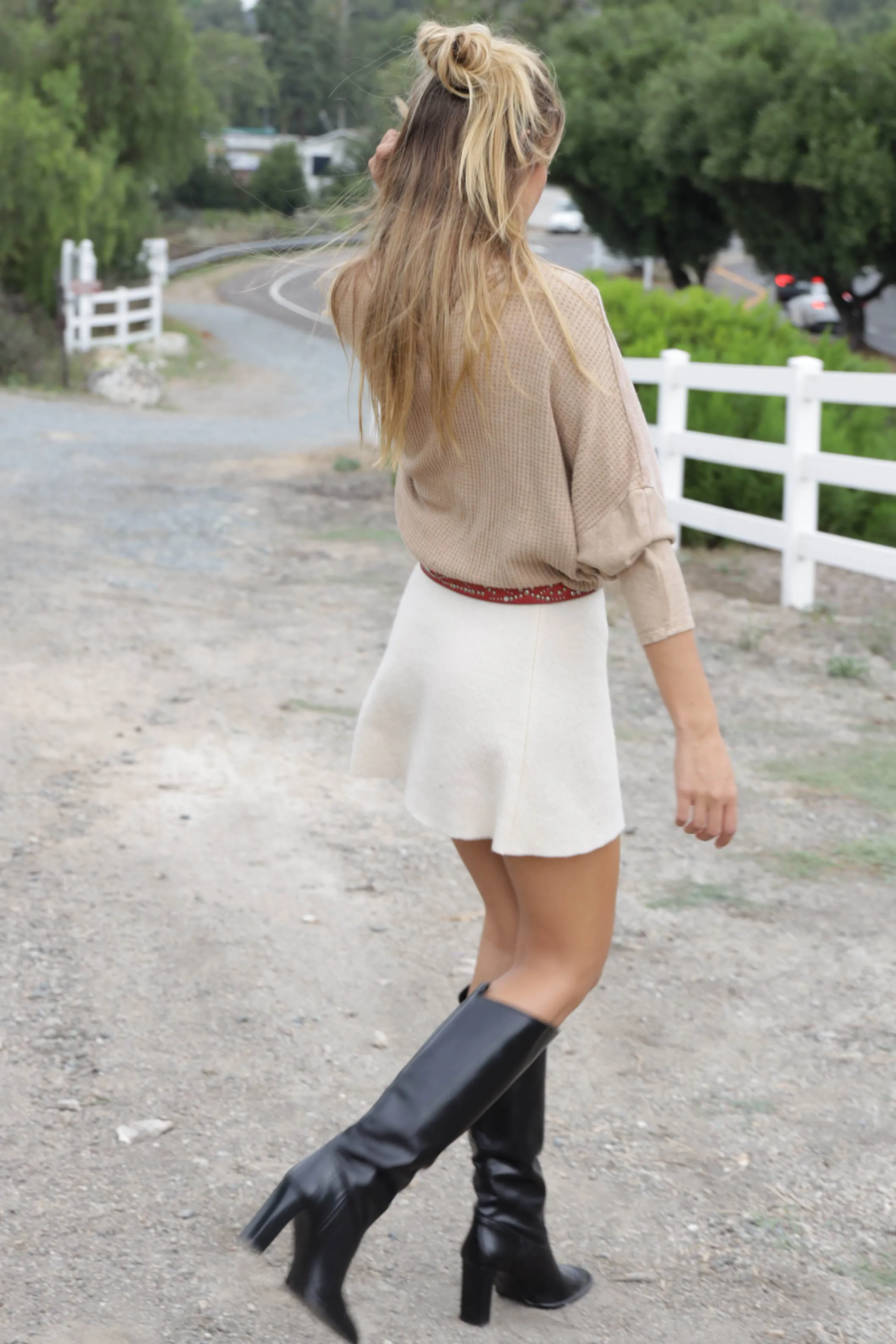Clara Waffle Knit Top