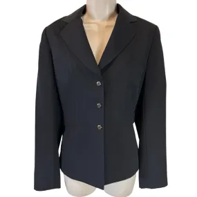 Classic Black Blazer with Silver Buttons Professional