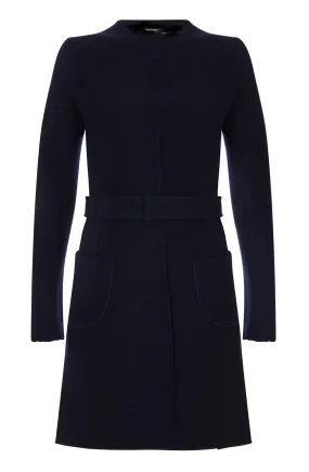 COCO Black Wool Cashmere Cardigan Coat