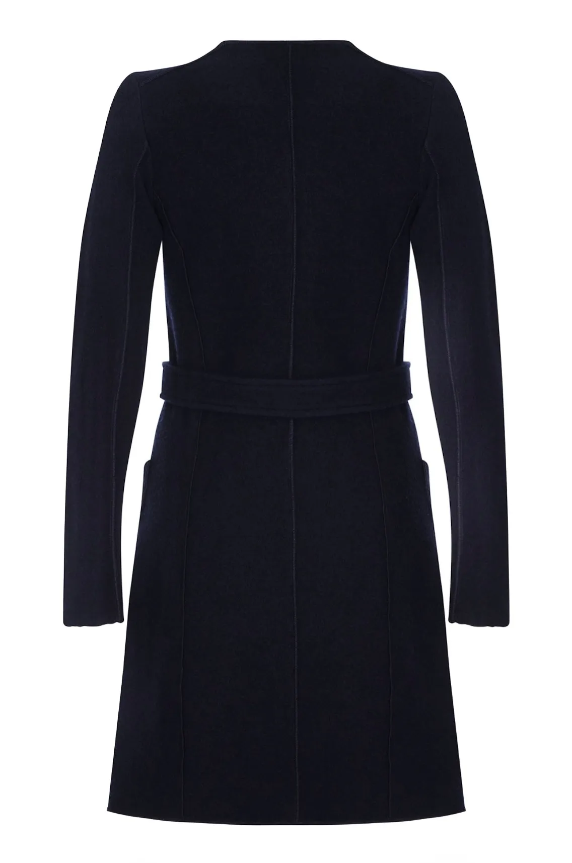 COCO Black Wool Cashmere Cardigan Coat