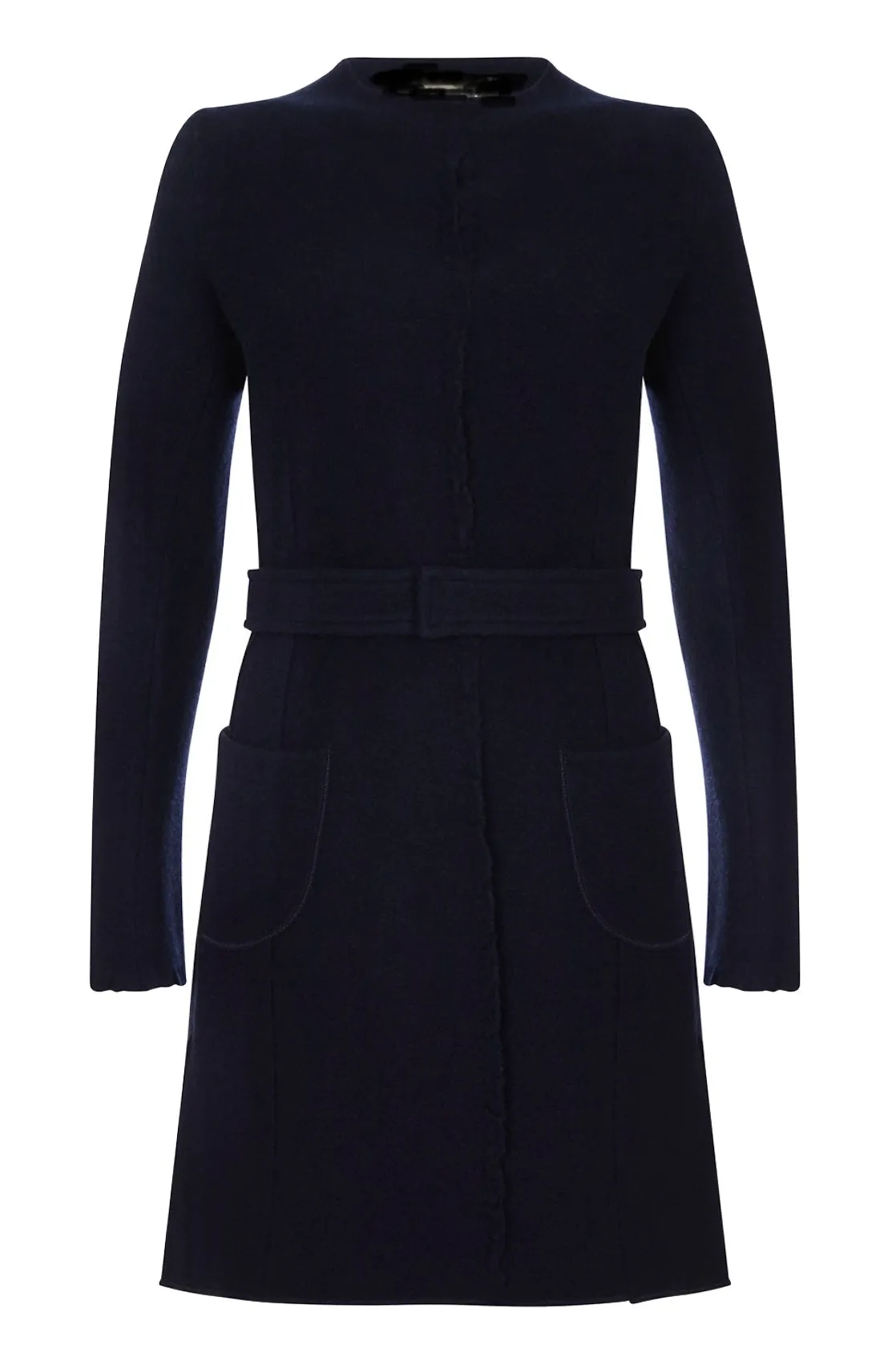 COCO Black Wool Cashmere Cardigan Coat