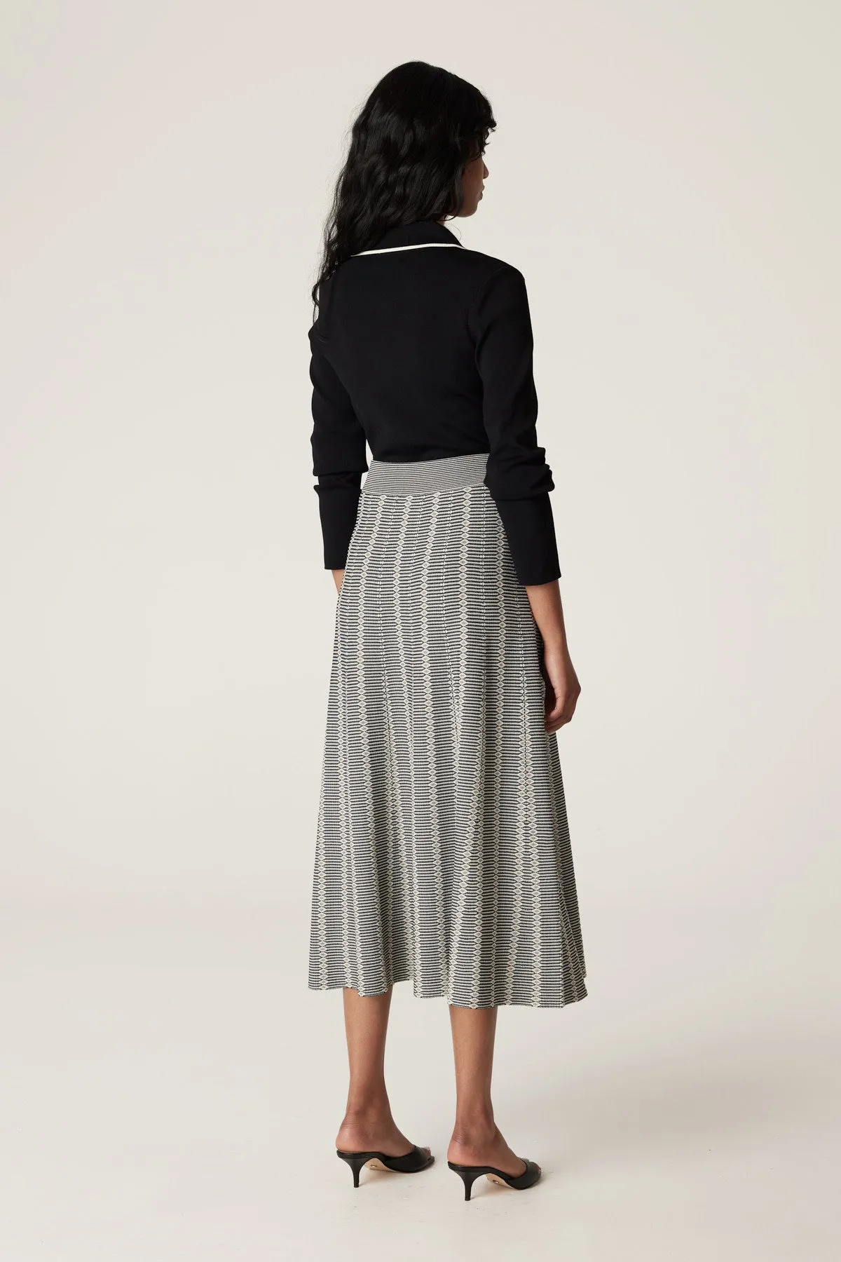 Crepe Polo Top - Black