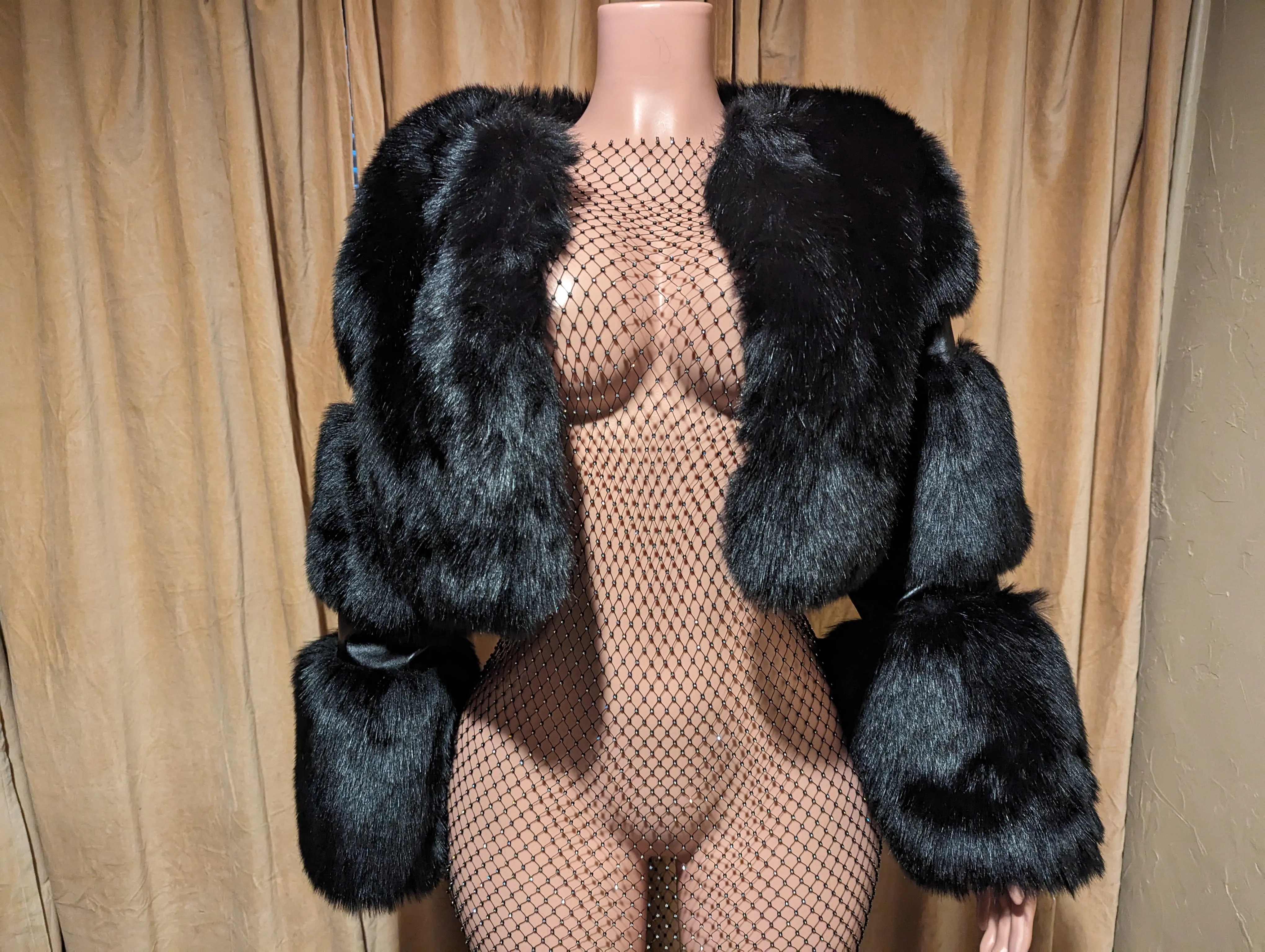Crop Poodle Faux Fur Coat (Ready to Ship)