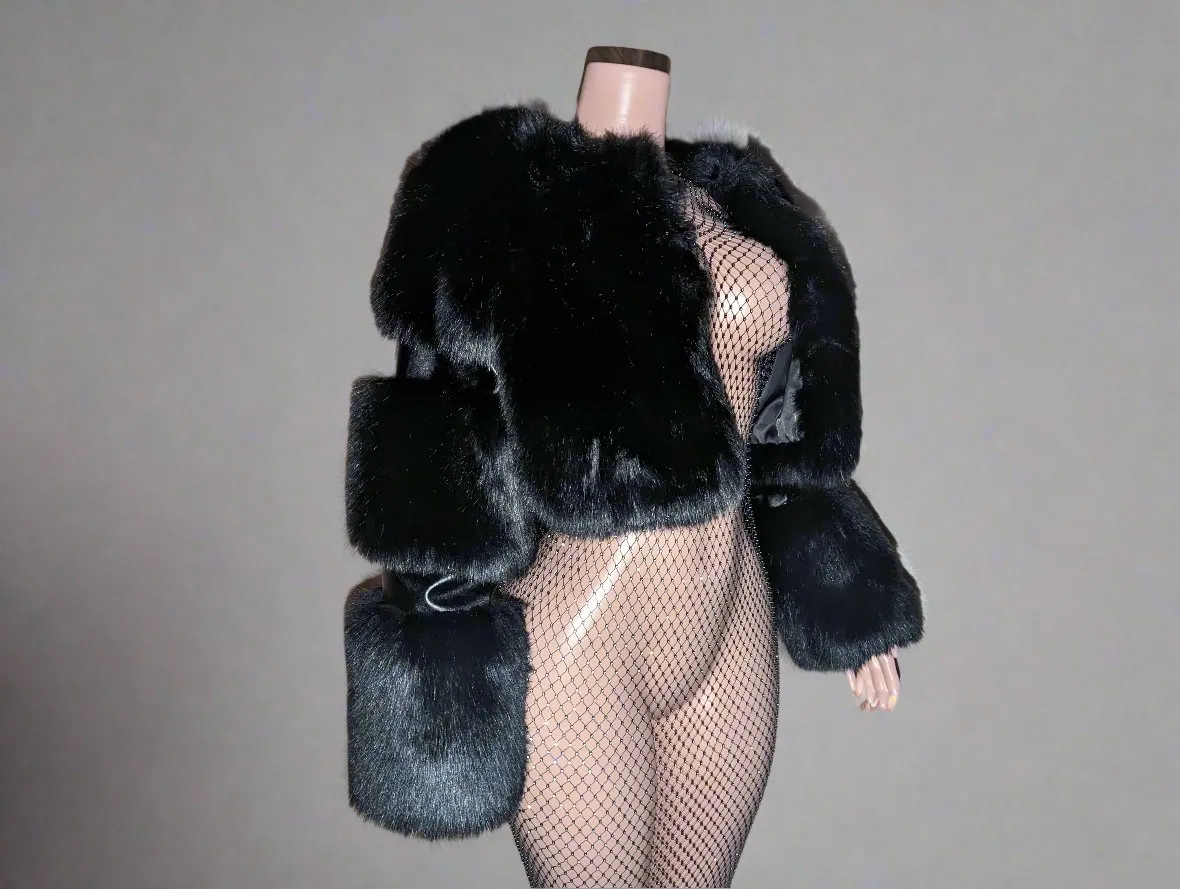 Crop Poodle Faux Fur Coat (Ready to Ship)