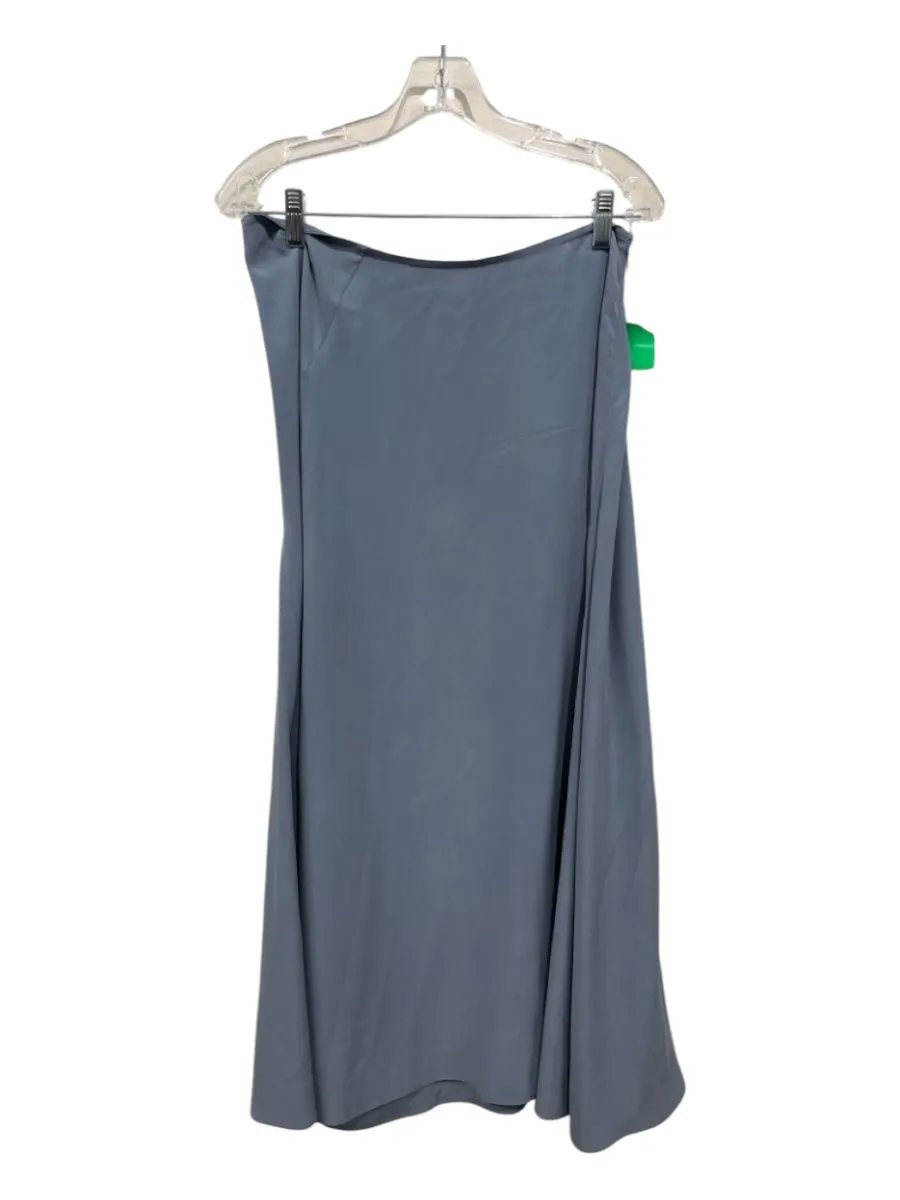 Cuyana Size L/XL Light Blue Silk V Neck Spaghetti Strap Maxi Skirt Skirt Set