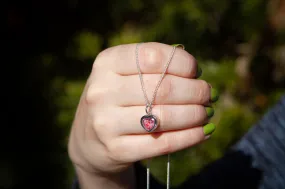 Dainty Heart Pendant with Cremation Ash