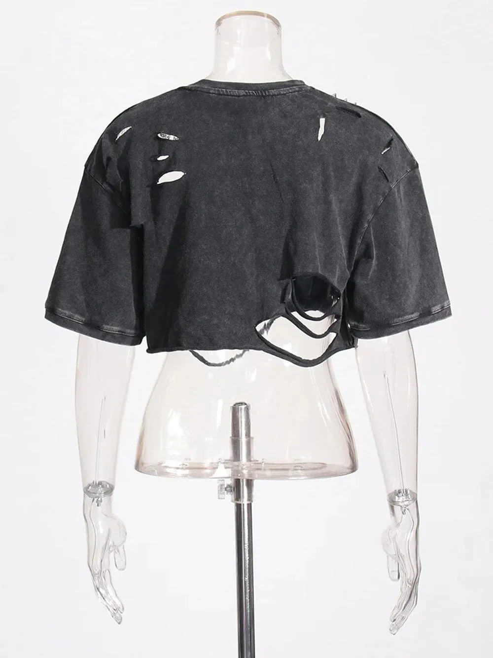 Dana Hollow Out Streetwear Crop Top