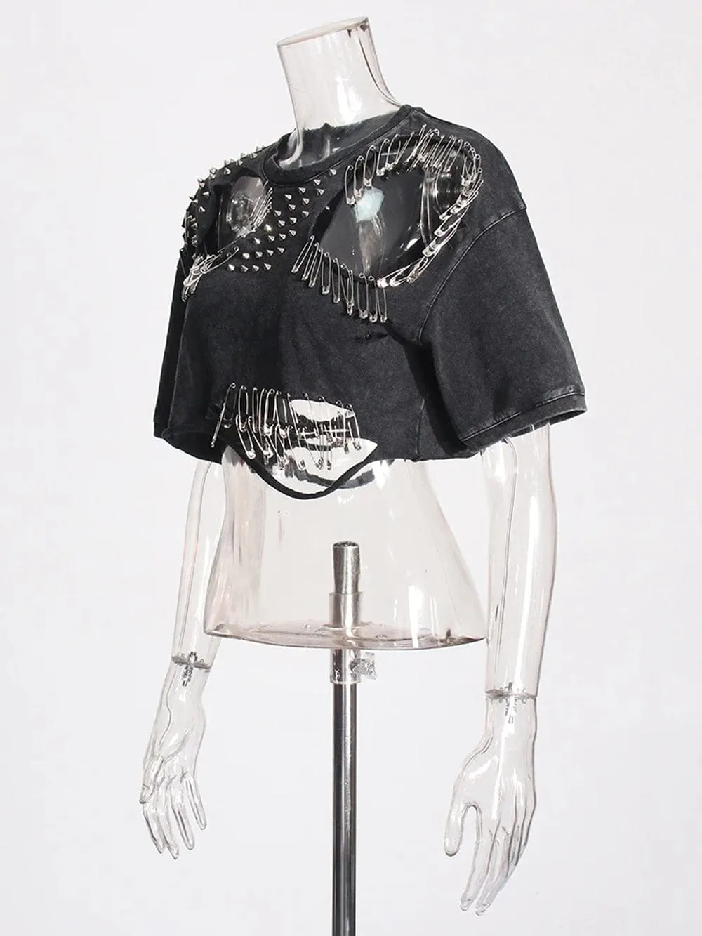 Dana Hollow Out Streetwear Crop Top