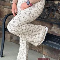 Desert Print Button Flare by Rock & Roll ~ Natural
