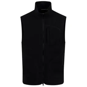 Duncan Wool Fleece Vest Black - AW24