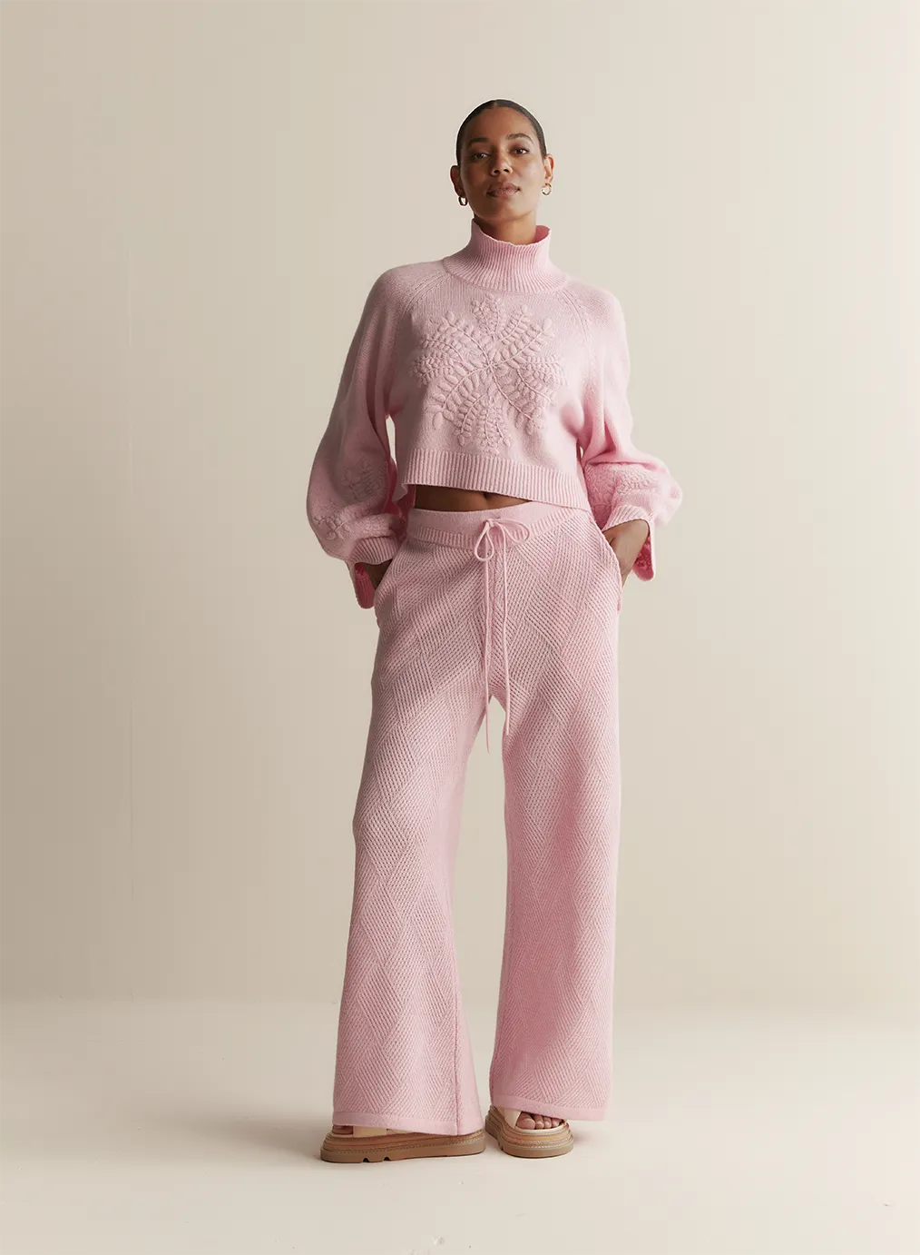 Elizabeth Wool Quilt Knit Pant | Dahlia Marle