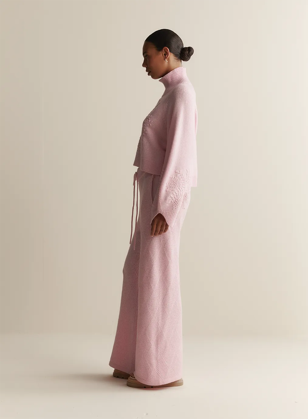 Elizabeth Wool Quilt Knit Pant | Dahlia Marle