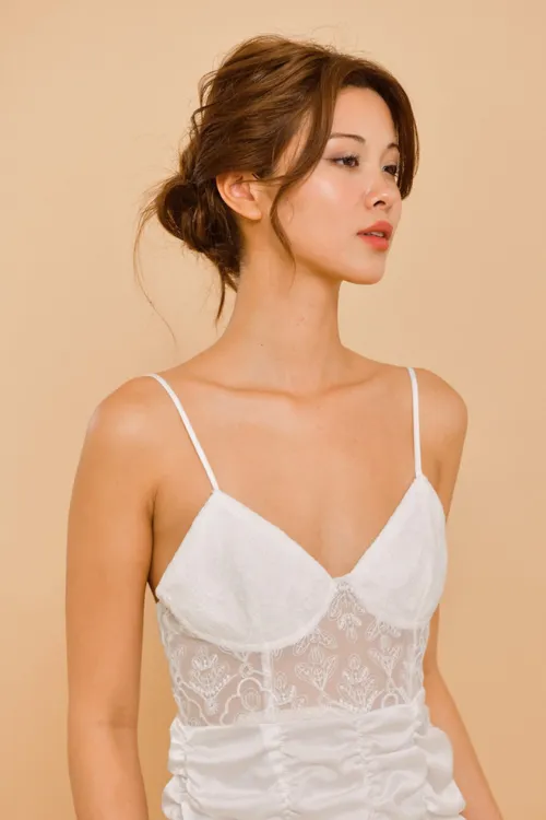 ELOWEN Lace Silk Slip