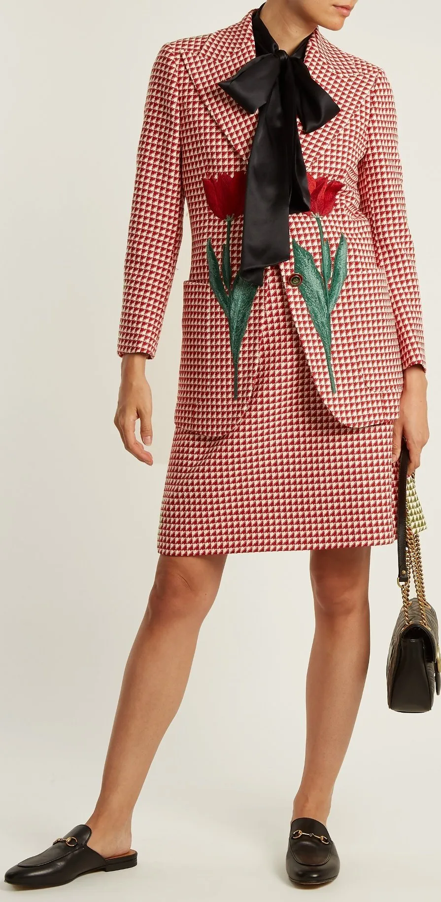 Embroidered Blazer & Mini Skirt Set