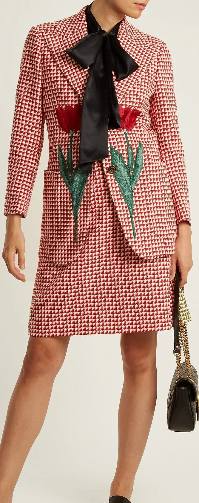 Embroidered Blazer & Mini Skirt Set