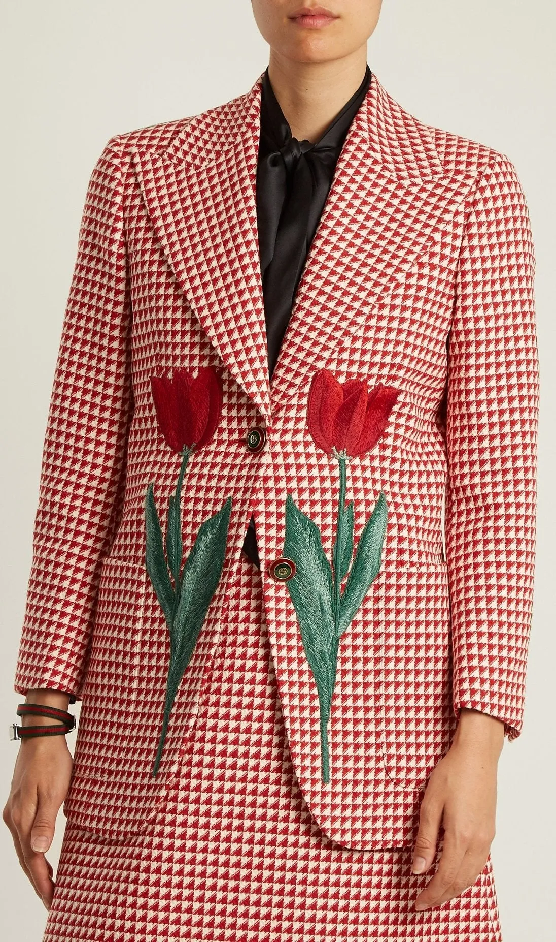 Embroidered Blazer & Mini Skirt Set