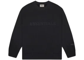 ESSENTIALS FOG 3D SILICON CREWNECK BLACK