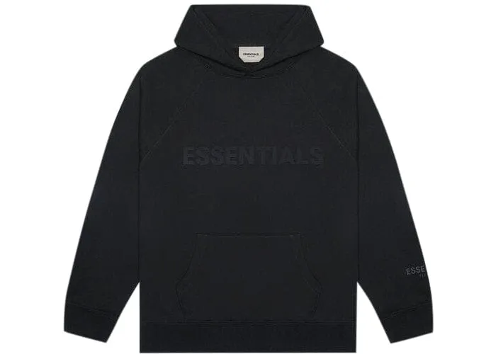 ESSENTIALS FOG 3D SILICON HOODIE BLACK