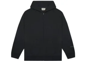 ESSENTIALS FOG 3D SILICON ZIP UP HOODIE BLACK