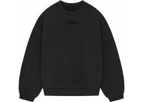 ESSENTIALS FOG CHEST LOGO CREWNECK JET BLACK
