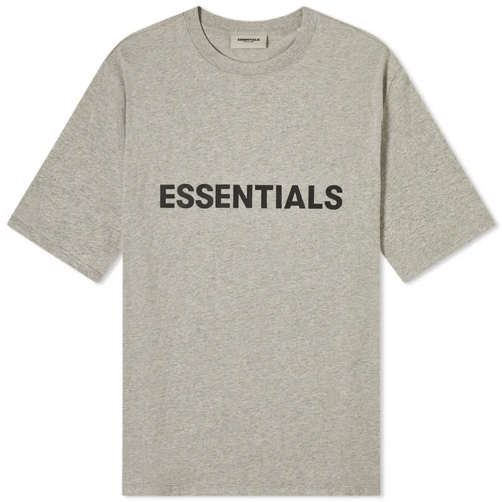 ESSENTIALS  FOG TEE DARK HEATHER GREY