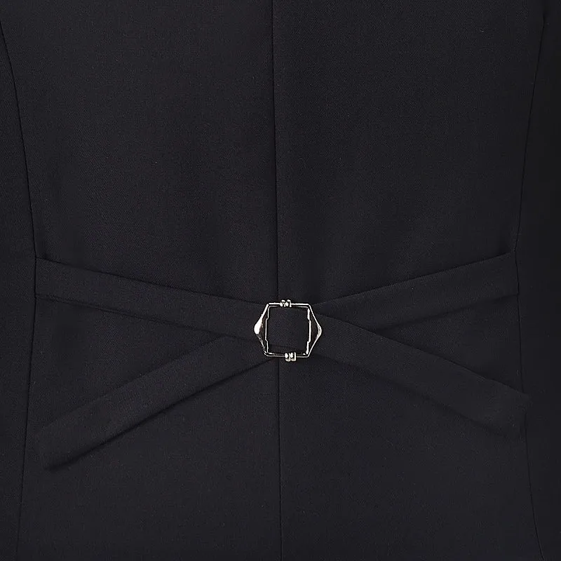 Fashion Men's Suit Vest Regular Fit U Neck Suit Vest Groomsmen